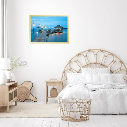 16x24 Picture Frame Set of 2 Gold for Poster Photo Picture and 40x60 cm Canvas, Horizontal and Vertical Formats for Wall Hanging, 16 x 24 Wall Gallery Poster Photo Frame,2 Pack, Gold