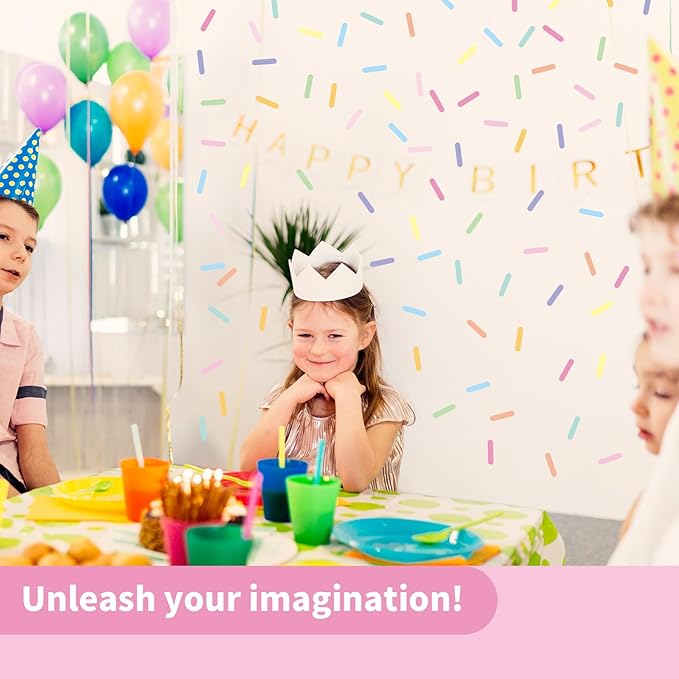 300 Pieces Confetti Wall Decals Removable Peel and Stick Sprinkle Wall Stickers Wallpaper for Kids Girls Room