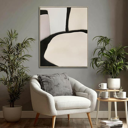 LEVERUP Black Line Art Posters Abstract Canvas Wall Artwork Modern Paintings Wall Decor for Dining Room Bedroom Office 32×40 Inchs Room Pictures