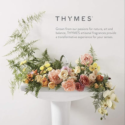 Thymes Travel Tin Holiday Candles - Scented Candles for Home Decor - Winter Scents - Christmas Gifts - Luxury Home Fragrance Gifts for Women & Men - Silver (Highland Frost, 2.5 oz)