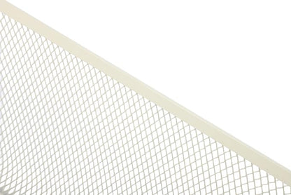 2Pack Metal Mesh Steel Basket, Small Wire Storage Organizer Basket Multi-function Hanging Kitchen Basket Fruit Basket with Wood Handle for Kitchen Picnic Cabinet Home Decor, Rectangle-Off White