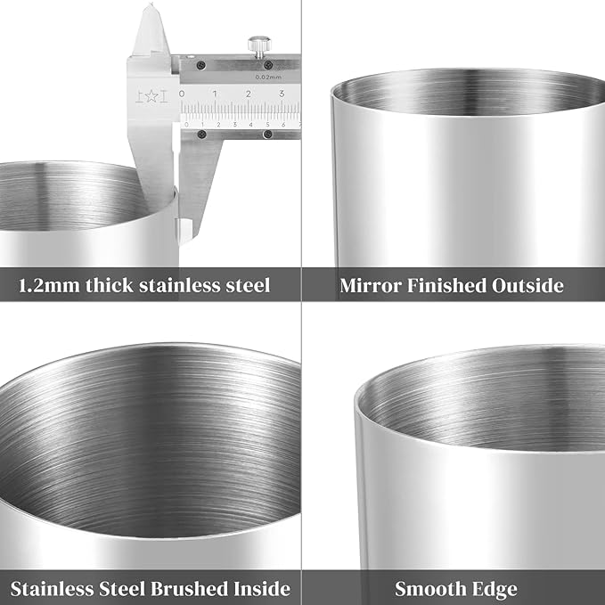 Silver Pencil Holder for Desk,304 Stainless Steel Desktop Pen Holder,Pencil Holder,Pencil Cup,Pencil Pot, Makeup Brush Holder,Stationery Organizer
