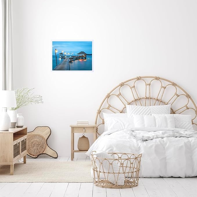 10x13 White Picture Frame Set of 2, Horizontal and Vertical Formats for Wall Hanging, 10 x 13 Wall Gallery Poster Photo Frames with Shatter Resistant Plexiglass, 2 Pack, White