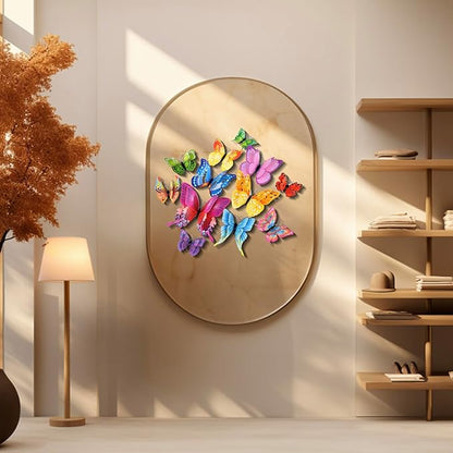Somotersea 24Pcs 3D Butterfly Wall Decor for Birthday Party Decorations Bedroom Magnets Butterflies Colorful