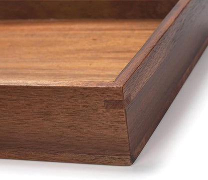 Wood Letter Tray, Acacia Wood Desk Tray, Wooden Desktop Organizer for Papers, Documents, Magazines, Files