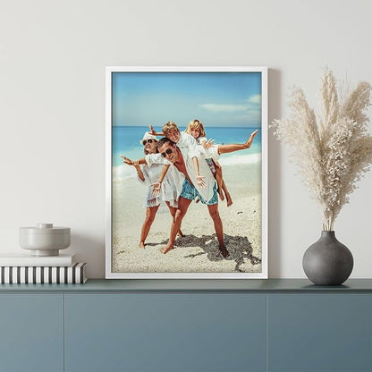 wall26 Custom Framed Poster Wall Art for Living Room, Bedroom Canvas Prints for Home Decoration Ready to Hang - 8"x10" White