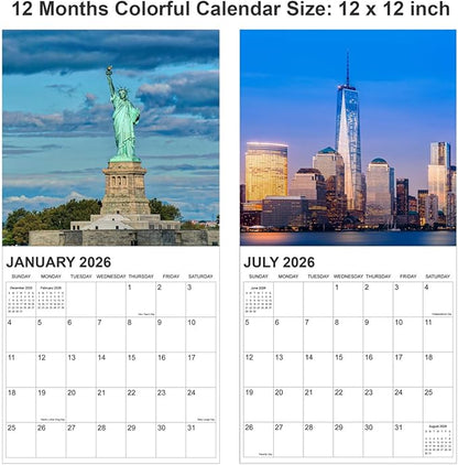 Calendar 2026 from January 2026 - December 2026, 12" x 24" Opened 12 Months Calendar, Full Page Months Thick & Sturdy Paper for Gift Perfect Calendar Organizing
