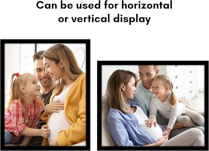 Americanflat 23x29 Poster Frame with Polished Plexiglass - Black Picture Frame - Wide Photo Frames Made of Engineered Wood for Vertical or Horizontal Wall Display - Epic Collection - Black