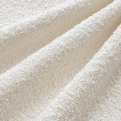MIULEE Pack of 4 Christmas Decorative Textured Boucle Throw Pillow Covers 18x18 Inch White Accent Pillow Cases Soft Couch Cushion Covers for Modern Farmhouse Boho Chair Sofa Bed Livingroom Home Decor