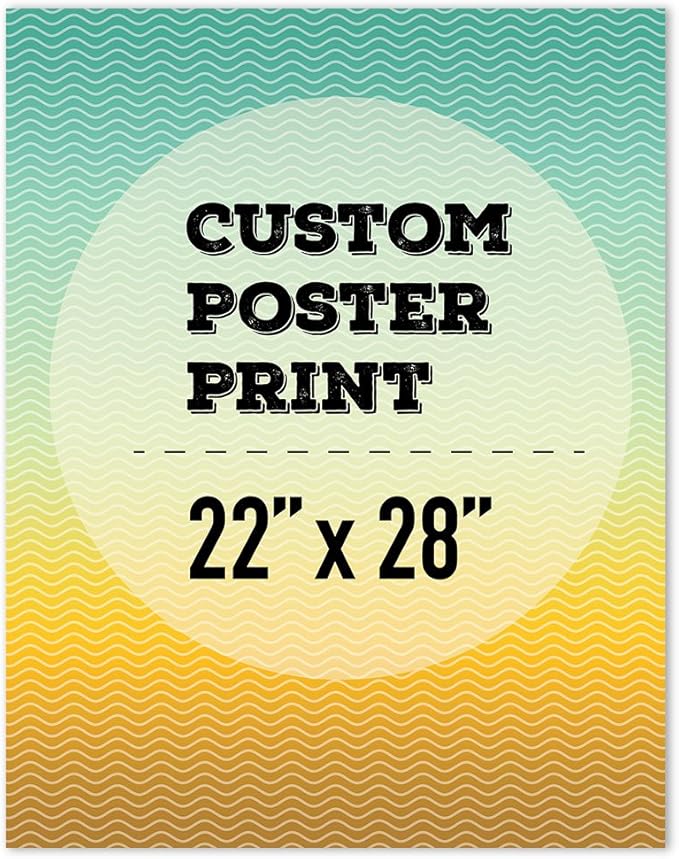 wall26 Custom Poster Prints - Upload Your Image/Photo, Personalized Photo to Poster Printing, Durable and Waterproof, Home Decor Wall Art Prints - 22x28 inches