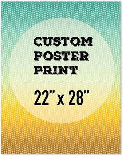 wall26 Custom Poster Prints - Upload Your Image/Photo, Personalized Photo to Poster Printing, Durable and Waterproof, Home Decor Wall Art Prints - 22x28 inches