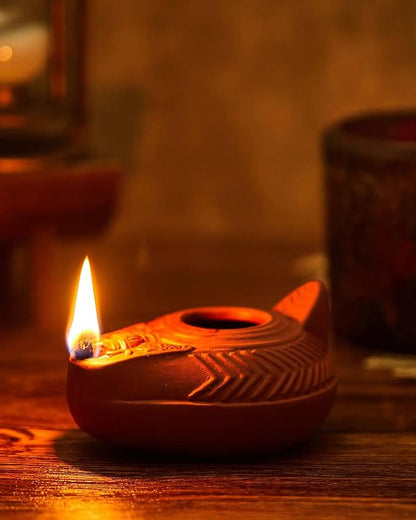 Pinkunn 1 Set Clay Oil Lamp Herodian Olive Oil Lamp for Indoor Use Terracotta Biblical Lamps Ancient Antique Replica for Israel Judaica/Christian Hanukkah Gift Worship Prayer Religious Artifact