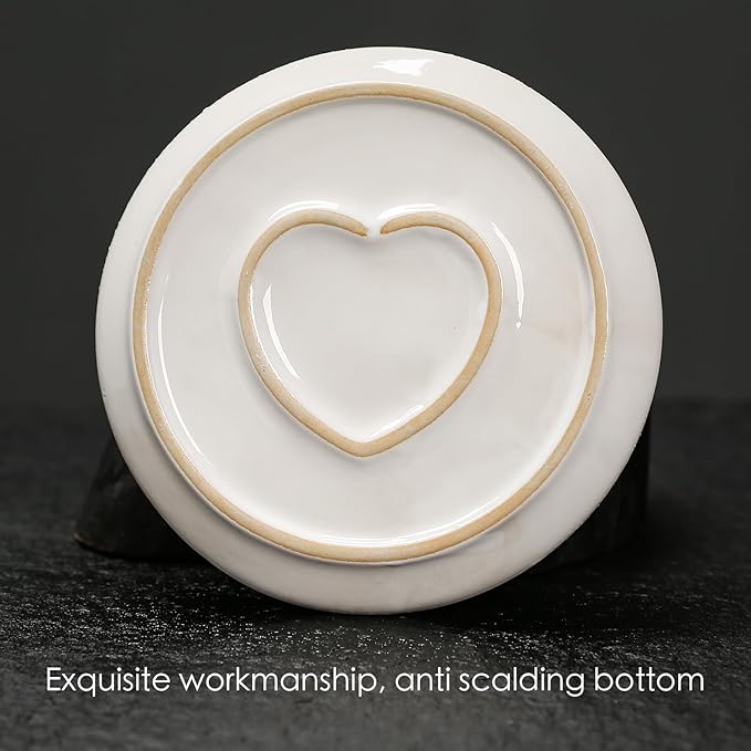 4 in 1 Multifunctional Ceramic Incense and Candle Holder with Ash Catcher Tray Suit for Burning White Sage, Palo Santo Sticks (White)
