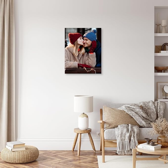 YYYYHPP Canvas Prints with Your Photos, Personalized Photo to Canvas Wall Art,Canvas Printing for Wedding, Family, Baby, Pets, Home Office Decor, Wrapped Frame 24"x30"
