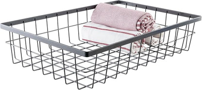 G.E.T. WB-1814-MG Urban Renewal 17.75" x 11.25" Wire Basket, 4" Tall, Metal
