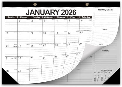 Kyweel 2026-2027 Desk Calendar, 18 Month Desk Calendar/Wall Calendar Combo, 17" x 12", Jan 2026-June 2027, Highlight Holidays, Planning Calendar, Thick Paper