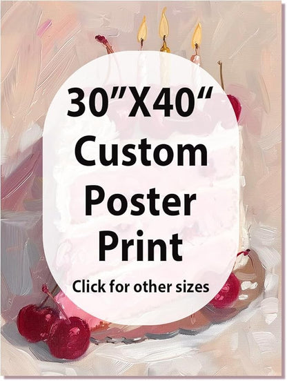 JIMUJIA Custom Canvas Art Print 30"x40" - Unframed Artwork, Personalized Wall Decor, Customizable Photo, Custom Portrait, Office, Living Room, Bedroom Wall Art(30×40in,Unframe)