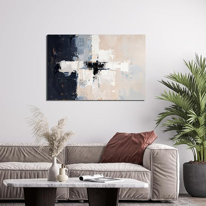 Abstract Wall Art Decor Abstract Canvas Art Wall Decor Modern Wall Art Pictures for Living Room Black and White Wall Art Decor Small White Wall Art Prints Artwork for Walls Home Office Decor 24" X 36"