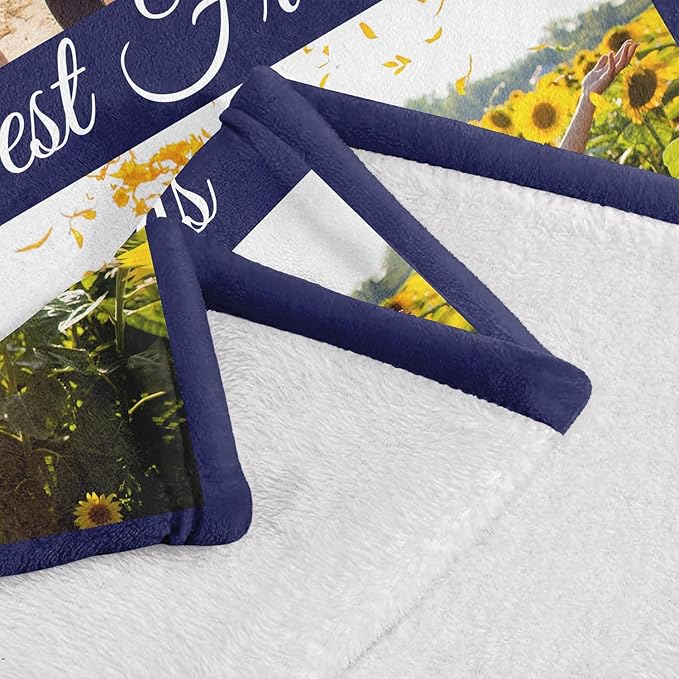 Personalized Gifts for Best Friend Custom Blankets with Photos and Text Multiple Colors Sizes Soft Flannel Gifts for Women Birthday Gifts for Best Friend
