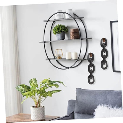 Rustic Wooden Chain Link Decor Home Decor for Living Room Aesthetic Handmade Home Ornament