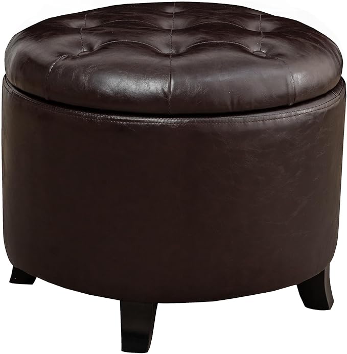 Convenience Concepts Designs4Comfort Round Storage Ottoman