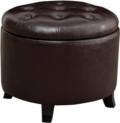 Convenience Concepts Designs4Comfort Round Storage Ottoman
