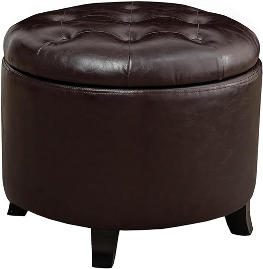 Convenience Concepts Designs4Comfort Round Storage Ottoman