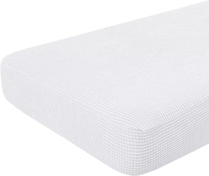 Hokway Couch Cushion Covers Stretch Cushion Covers Sofa Seat Cushion Slipcover Cushion Protector(White, Large)