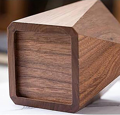 Sokelinn-six Walnut Wood Pen Holder, Wooden Pencil Holder Cups, Desktop Writing Stationary Organizer Office School Supplies GIfts