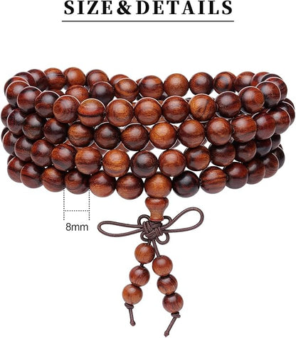 Natural Wooden Adult Bracelet Spring Chain Bracelet， 1pc/pack