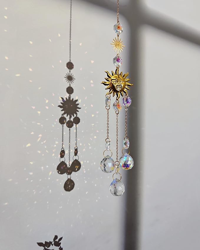 Suncatchers for Windows Hanging Prism Beads Crystal Sun Catcher Indoor Ornament Rainbow Maker Home Decoration