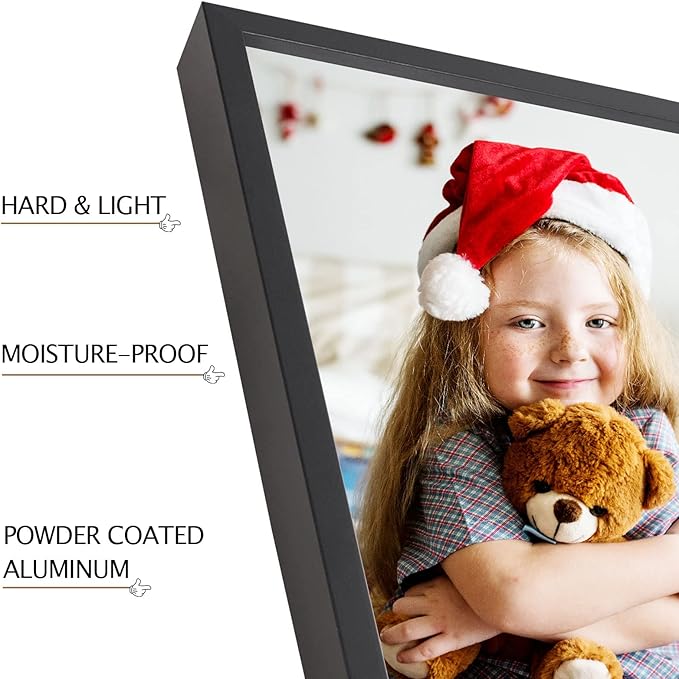 20x30 Snap Frame, Plexiglass, Set of 2, Black PosterFrames, Coating Aluminum Profile, Display Horizontally & Vertically