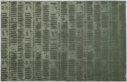 Revival Rugs Shell 6'7"x9' Washable Area Rug for Living Room Bedroom - 100% Recycled Oeko-TEX Certified, Medium Pile, Green