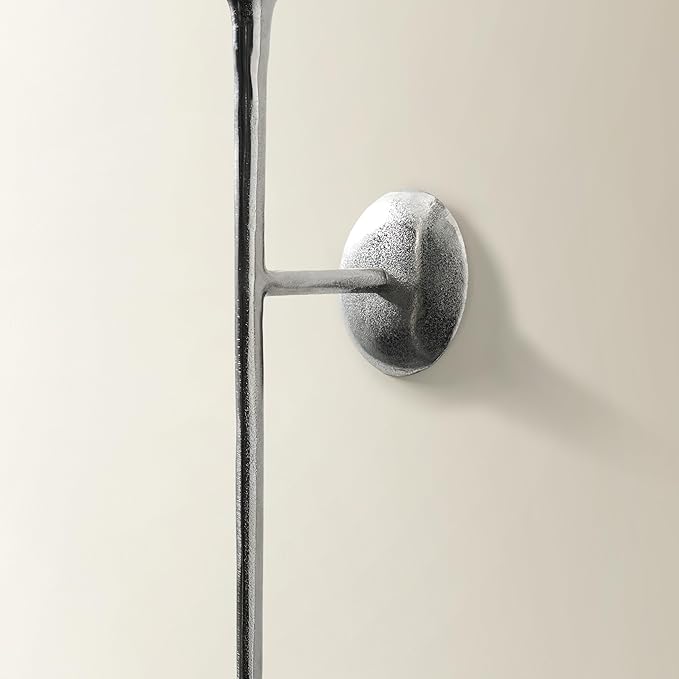 Z Gallerie One Piece Aspar Wall Sconce, Modern Candle Holder with Elegant Hook Design, Versatile Decorative Lighting for Indoor Wall Decor and Ambiance Setting, Silver (Candle Not Included)