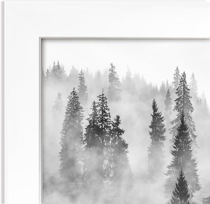 Americanflat 24x24 Picture Frame with Polished Plexiglass - Epic Collection - Square Picture Frame with Engineered Wood - Wide Photo Frames for Wall display - White