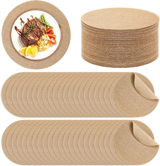 Burlap Round Braided Placemats Set of 100 for Dining Tables, 11.81Inch Reusable Heat Resistant Jute Table Mats Rustic Table Decorations for Dinner Holiday Farmhouse Decor