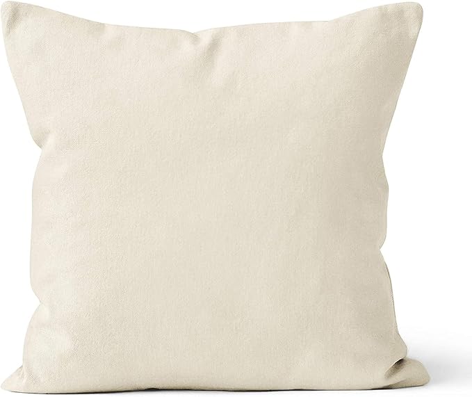 Upgrade Your Bedding Experience with The Made of 100% Cotton Euro Shams 2 Pack Cushion Cover 32"x 32" Size fits Decorative Cover. Envelope Closure Ivory