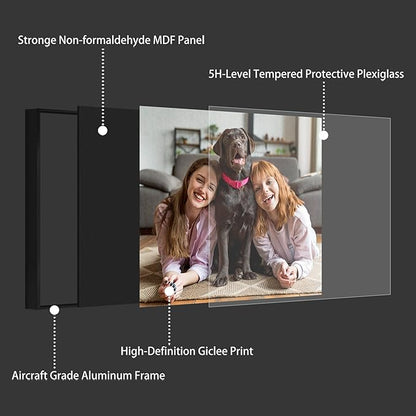 jenesaisquoi Upload Your Photo Image Custom Personalized Photo to Poster Printing Home Decor Wall Art Prints (Black Frame, 24" x 20")