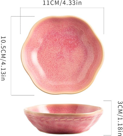 Ceramic Jewelry Tray Ring Holder Dish Floral Trinket Bowl for Women Girls Jewelry Organizer for Vanity Dresser Decor Wedding Birthday Gift for Her (pink)