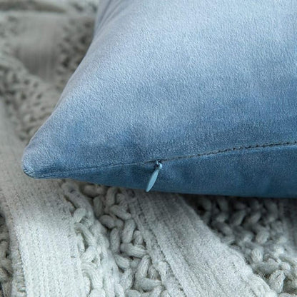 MIULEE Velvet Throw Pillow Covers 12x20 Inch, Pack of 2 - Light Blue, Soft Solid Lumbar Decorative Pillow Covers Modern Luxury Home Decor for Spring Couch Sofa Bedroom Livingroom