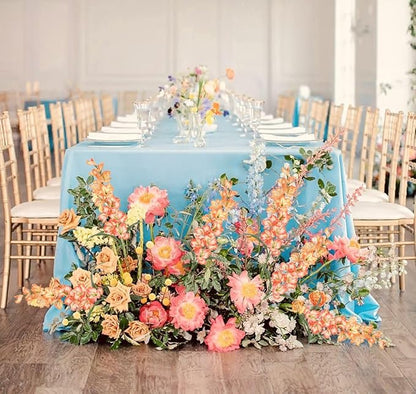 IPOPU Orange Fake Flowers - 5PCS Gladiolus Artificial Flowers, 33" Silk Gladiolus Faux Flowers with Long Stems for Tall Vase Wedding Centerpieces, Home Table Party Decor
