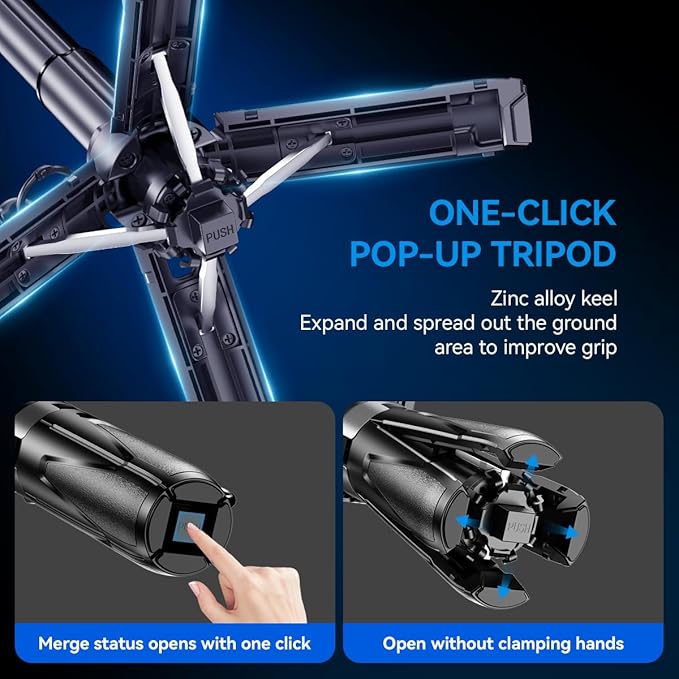Magnetic Tripod for iPhone with Remote Control,4-in-1 Portable Selfie Stick with Extendable Stand,Phone Travel Tripod for Phone 17 16 15 14 13 12 Pro Max Mini