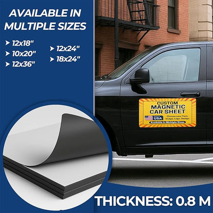 Pack of 2 Custom Car Magnets by DC– Personalized Magnetic Car Signs | Car Door Magnets for Lawn & Garden, Car Magnet Sheets & Customizable Truck Magnet | Multiple Sizes | Made in USA