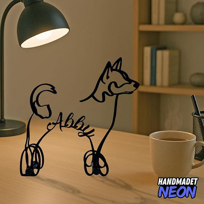Personalized Rat Terrier Dog Minimalist Sculpture, Custom Pet Name Metal Desk Decor, Decorative Aesthetic Table Sign Gifts For Dogs Lovers, Kids Room, Home Office Decorations