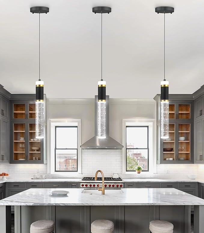 Modern Chandeliers Kitchen Island Pendant Lighting LED Dimmable Lights Hanging Chandelier Crystal Lighting Fixtures Chic Flush Mount Pendant Lighting for Dining Room Bedoom Bathroom 2700K 6000K