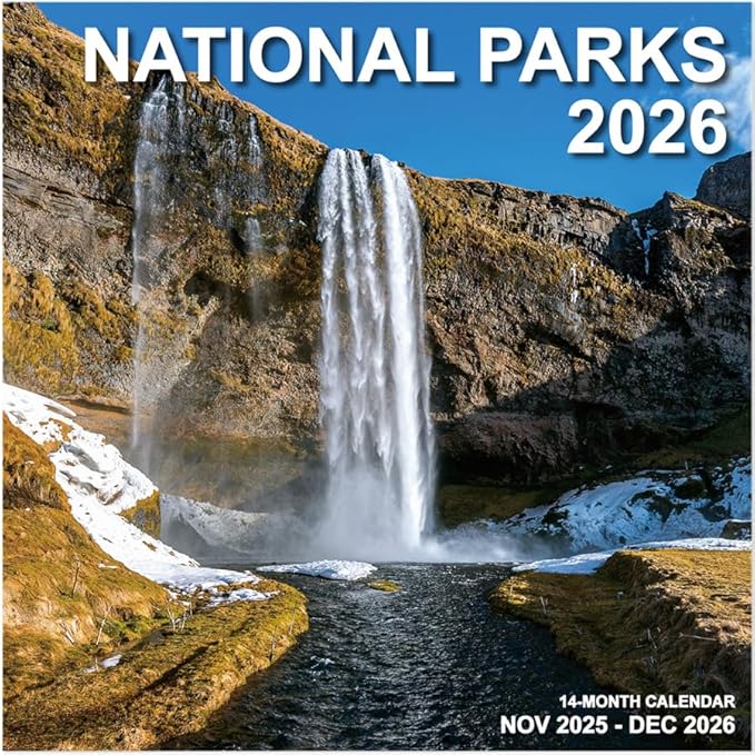 2026 Calendar for Wall, National Parks Calendar 2026 from January 2026 - December 2026, 12" x 24" Opened 12 Months Calendar, Full Page Months Thick & Sturdy Paper for Gift Perfect Calendars