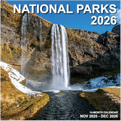 2026 Calendar for Wall, National Parks Calendar 2026 from January 2026 - December 2026, 12" x 24" Opened 12 Months Calendar, Full Page Months Thick & Sturdy Paper for Gift Perfect Calendars