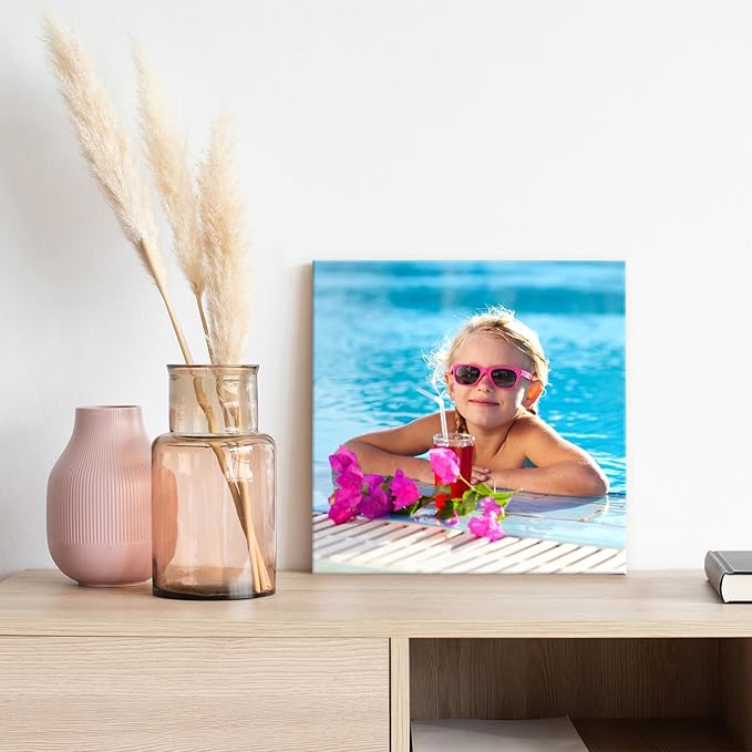 YYYYHPP Canvas Prints with Your Photos, Personalized Photo to Canvas Wall Art,Canvas Printing for Wedding, Family, Baby, Pets, Home Office Decor, Wrapped Frame 8"x 8"