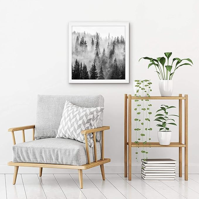 Americanflat 24x24 Picture Frame with Polished Plexiglass - Epic Collection - Square Picture Frame with Engineered Wood - Wide Photo Frames for Wall display - White
