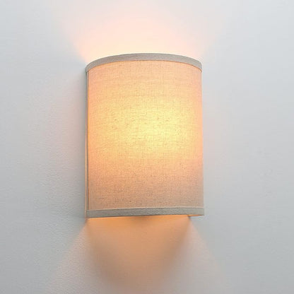 Wall Sconce Lighting Linen Fabric Decor, Industrial Vintage Night Light Wall Lamp Fixture with Fabric Shade for Bedroom Living Room Hallway Corridor